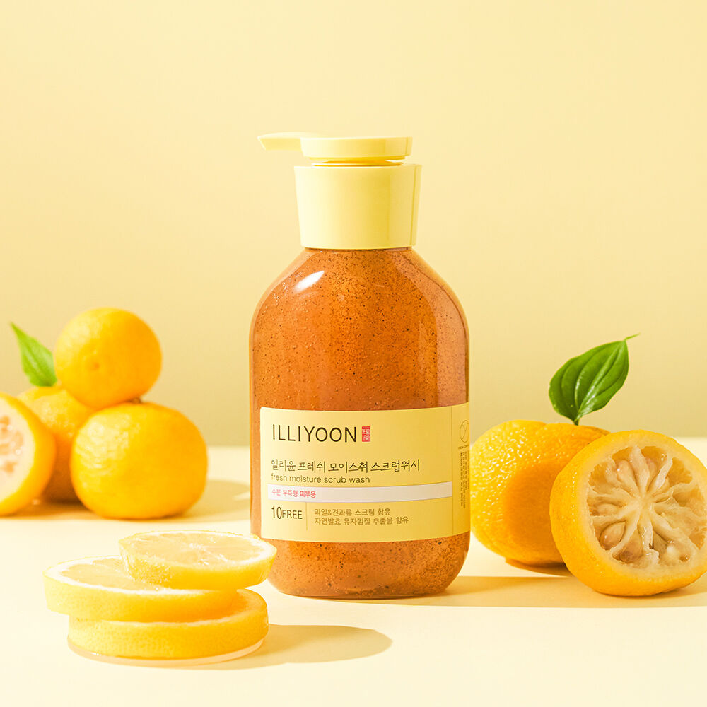 Illiyoon Fresh Moisture Scrub Wash 400ML*2+ Hello Kitty Hair Clip