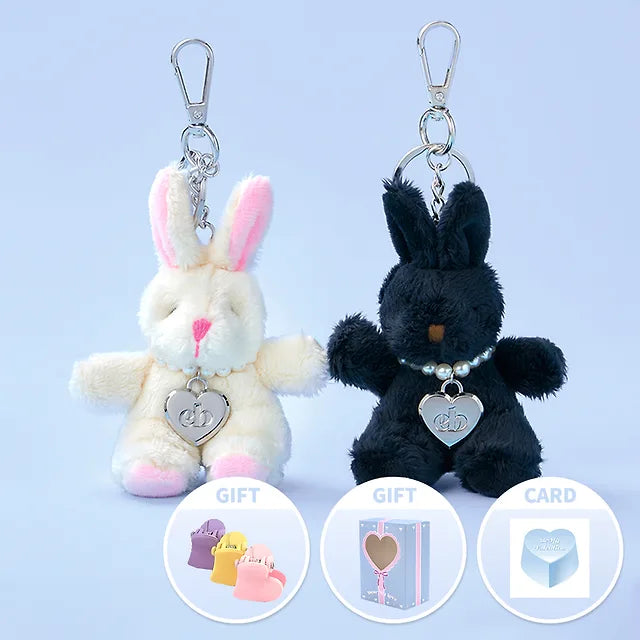 Honey Bunny Heart Key Ring