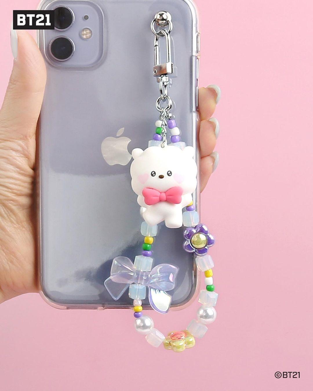 Bt21 minini beads strap keyring lovely