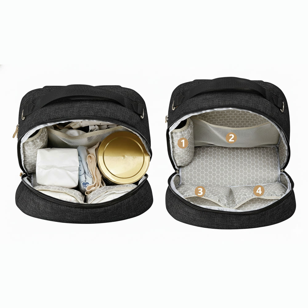 Bebeseul 2-in-1 Insulated Baby Diaper Bag Backpack