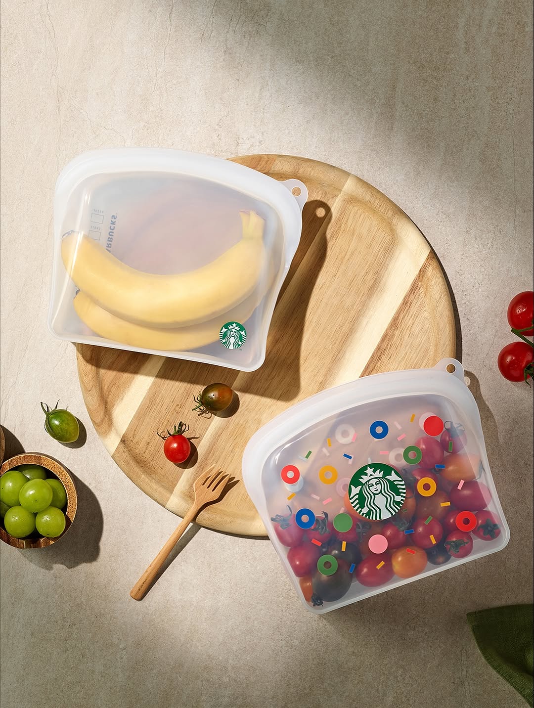 Starbucks Silicon Food Bag (2 types)