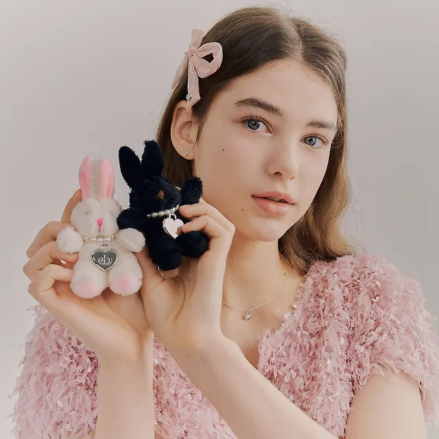 Honey Bunny Heart Key Ring