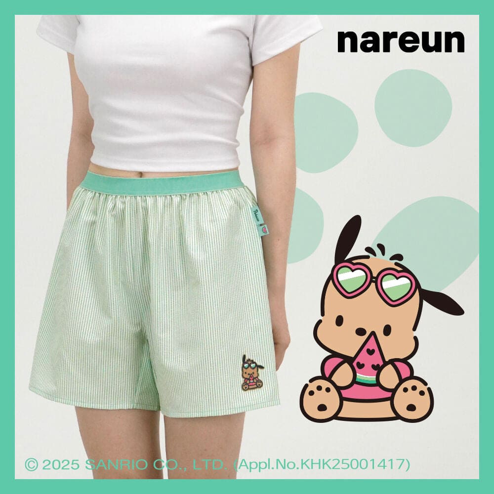 Nareun Seersucker Bare Chest Trunk (Tanning Hello Kitty/Tanning Pochaco collaboration)