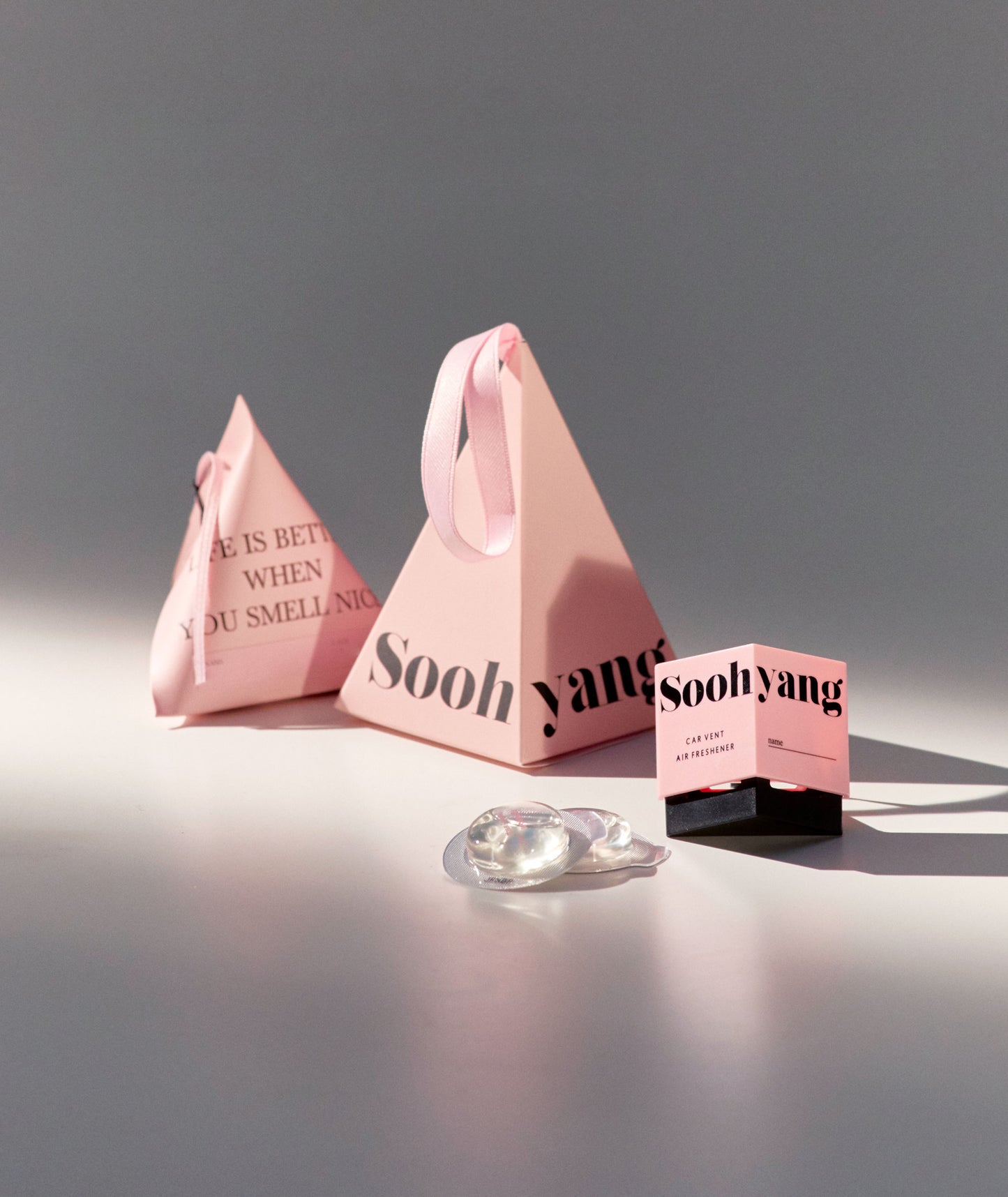 Soohyang Car Freshener Champagne Rose-pink + Refill