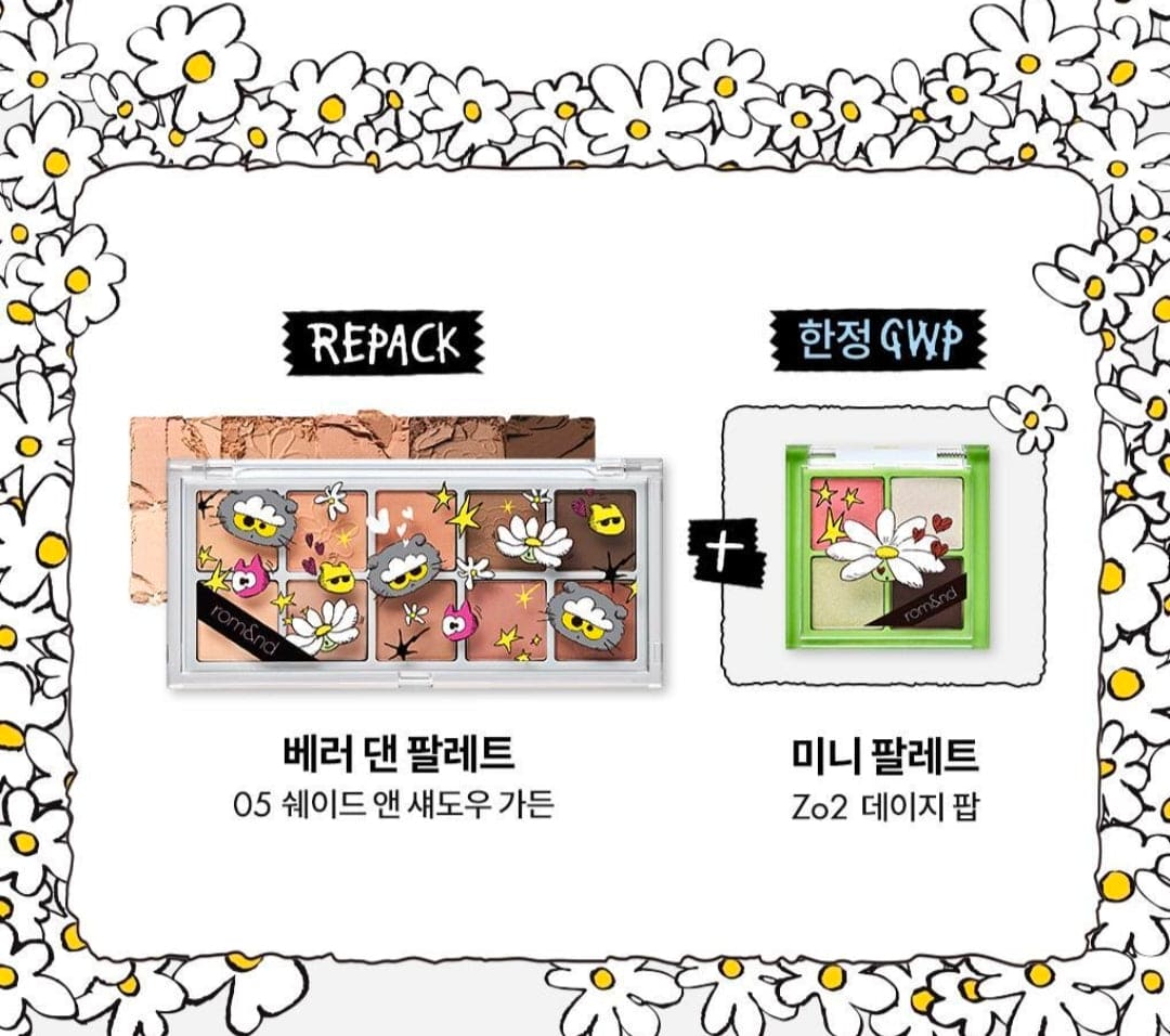 Rom&nd X Jo&Friends Better Than Palette Project (+Mini 4-Color Palette)