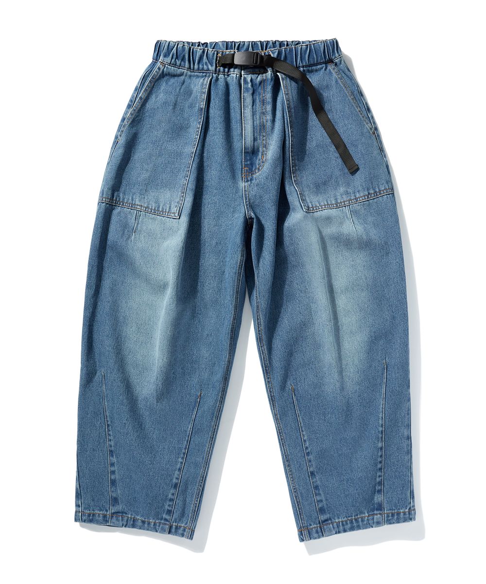 Washed Fatigue Balloon Denim Pants