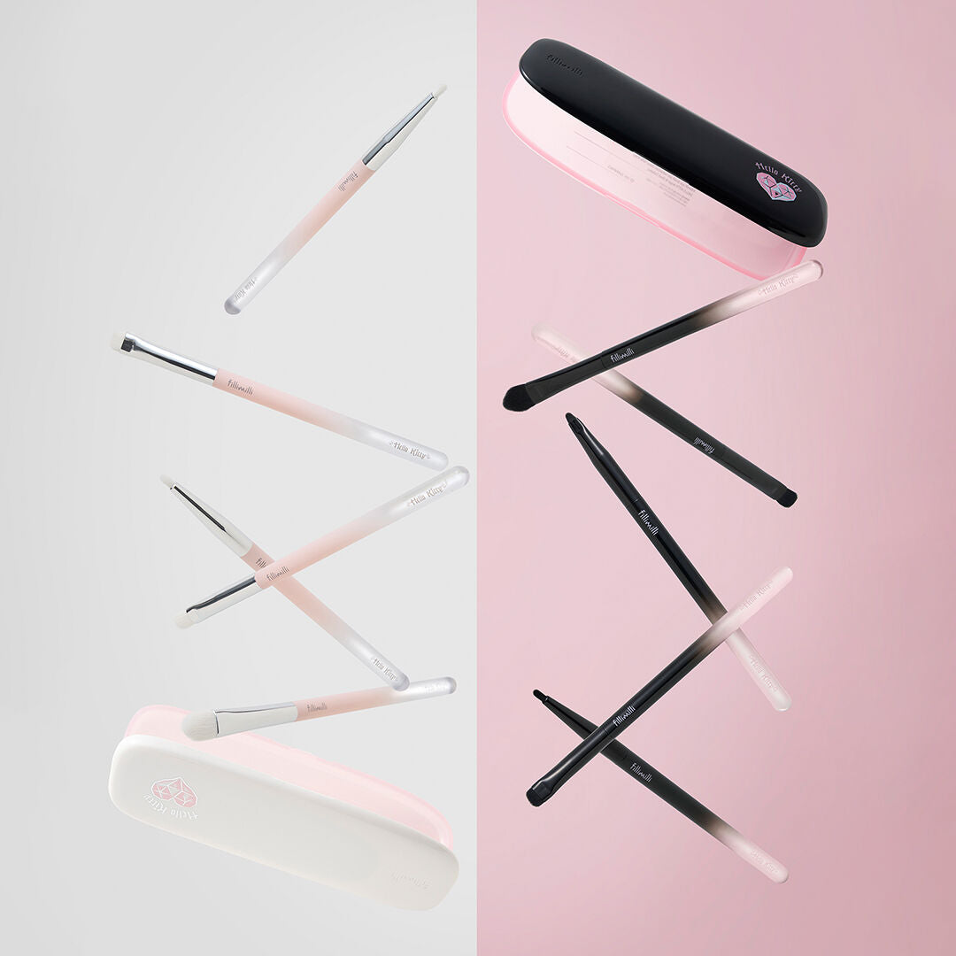 Fillimilli X Hello Kitty Angel and Devil Eyebrush Pro Collection 2 Types (+Brush Cleaner)