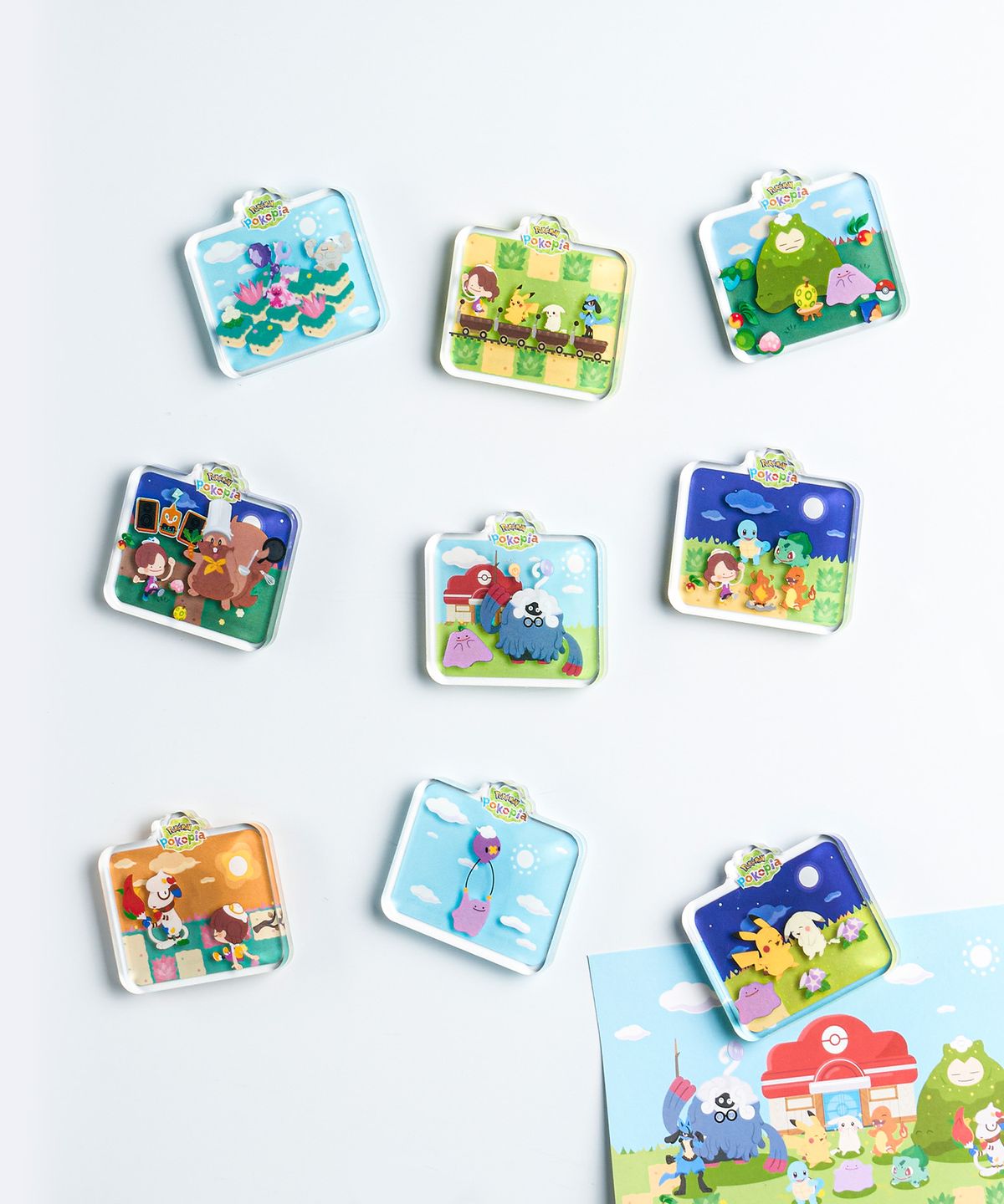 Pokemon Pokopia Acrylic Magnet (9 types, Random)