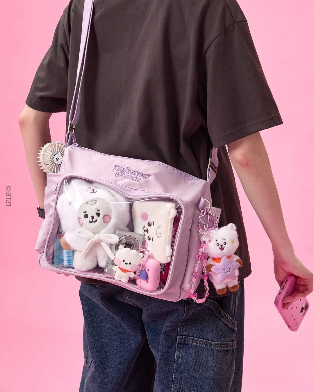 BT21 CLEAR POCKET MULTI CROSSBODY BAG THE JOURNEY