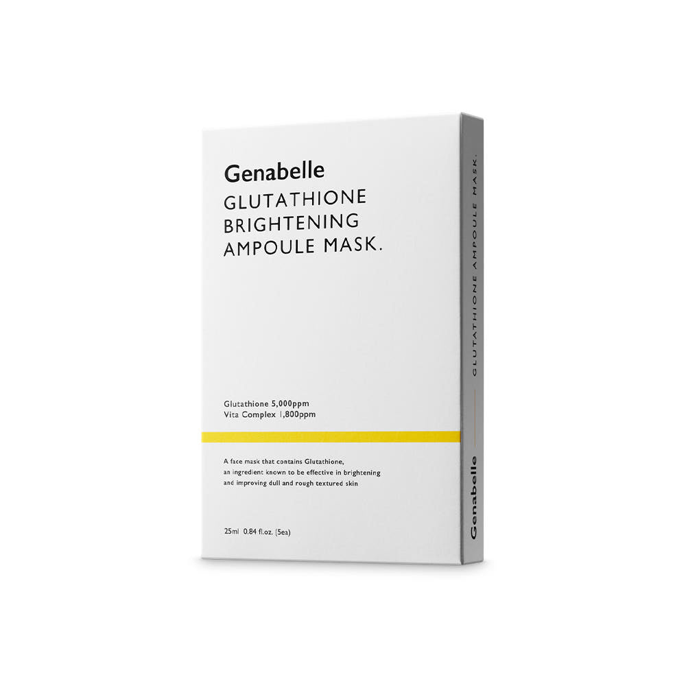 Genabelle Glutathione Brightening Melanin Relief Whitening Ampoule Mask Pack ( 5 Sheet/ pack )