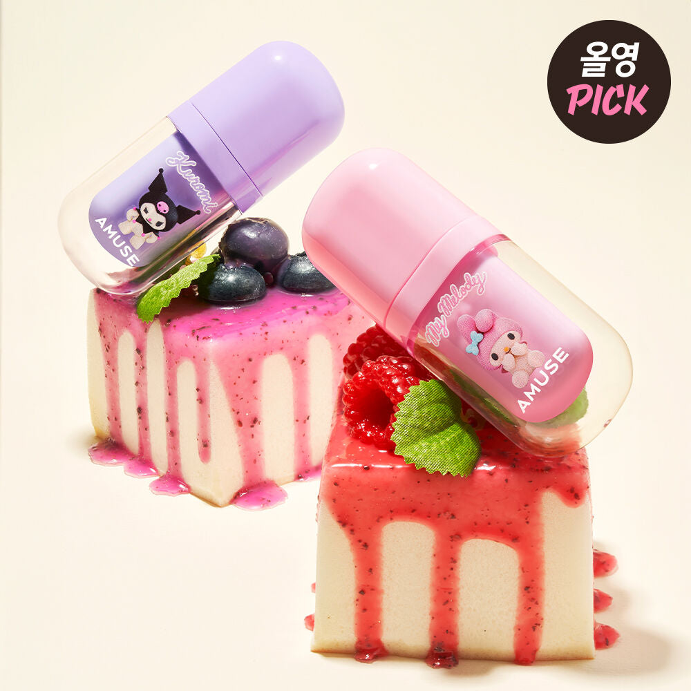 ( My Melody & Kuromi )Amuse Bebe Tint Limited Edition (Mini Lip Brush + Character Seal)