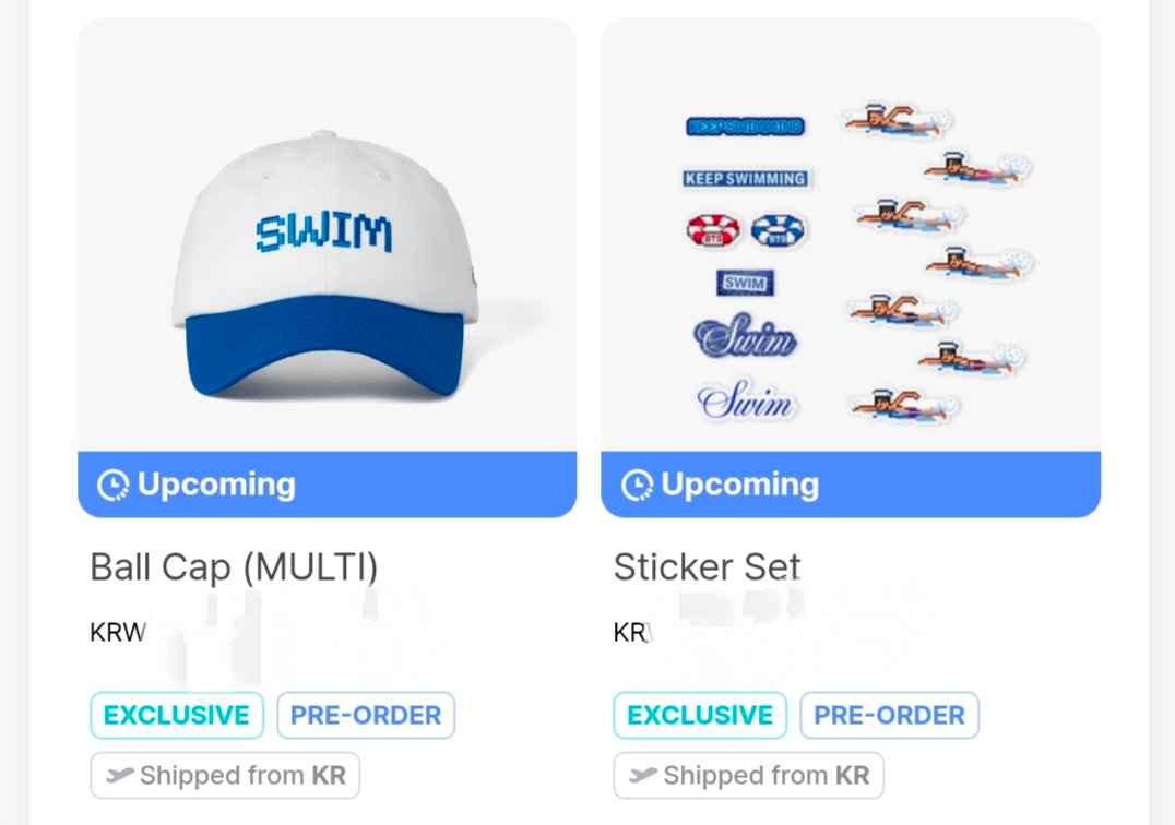 BTS Swim Official Merch (Pre Order)