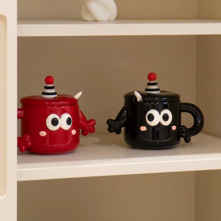 Hand Mug 2-Piece + Spoon 2-Piece Set