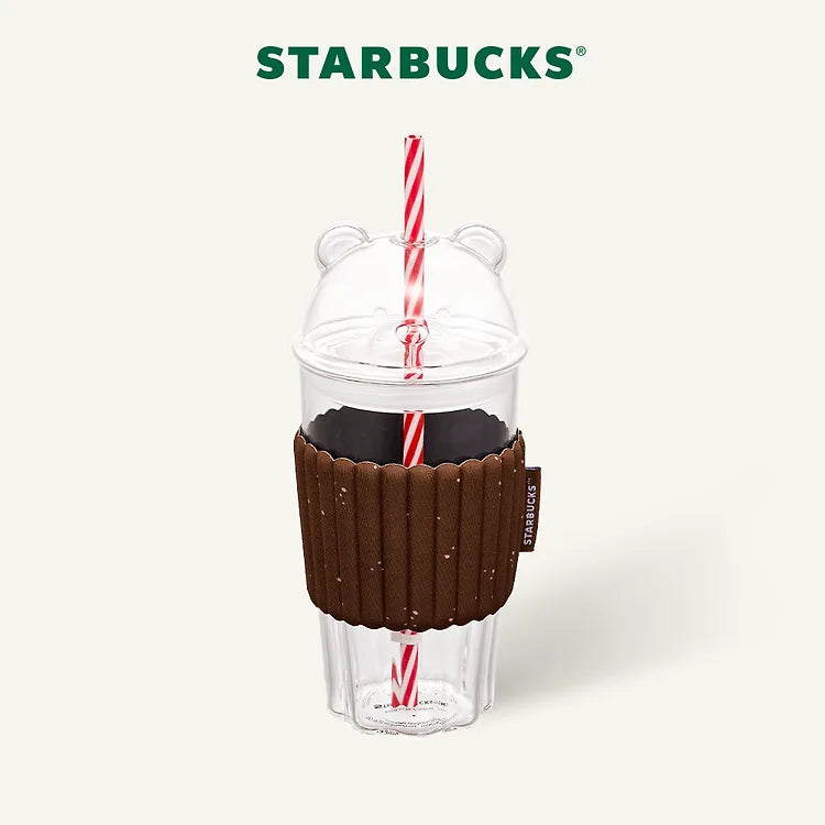 Starbucks "Together for sweet moments" Cookie Mello Bearly Glass Cold Cup 500ml
