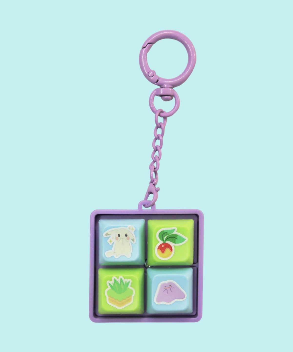 Pokemon Pokopia Purple Keycap Keychain