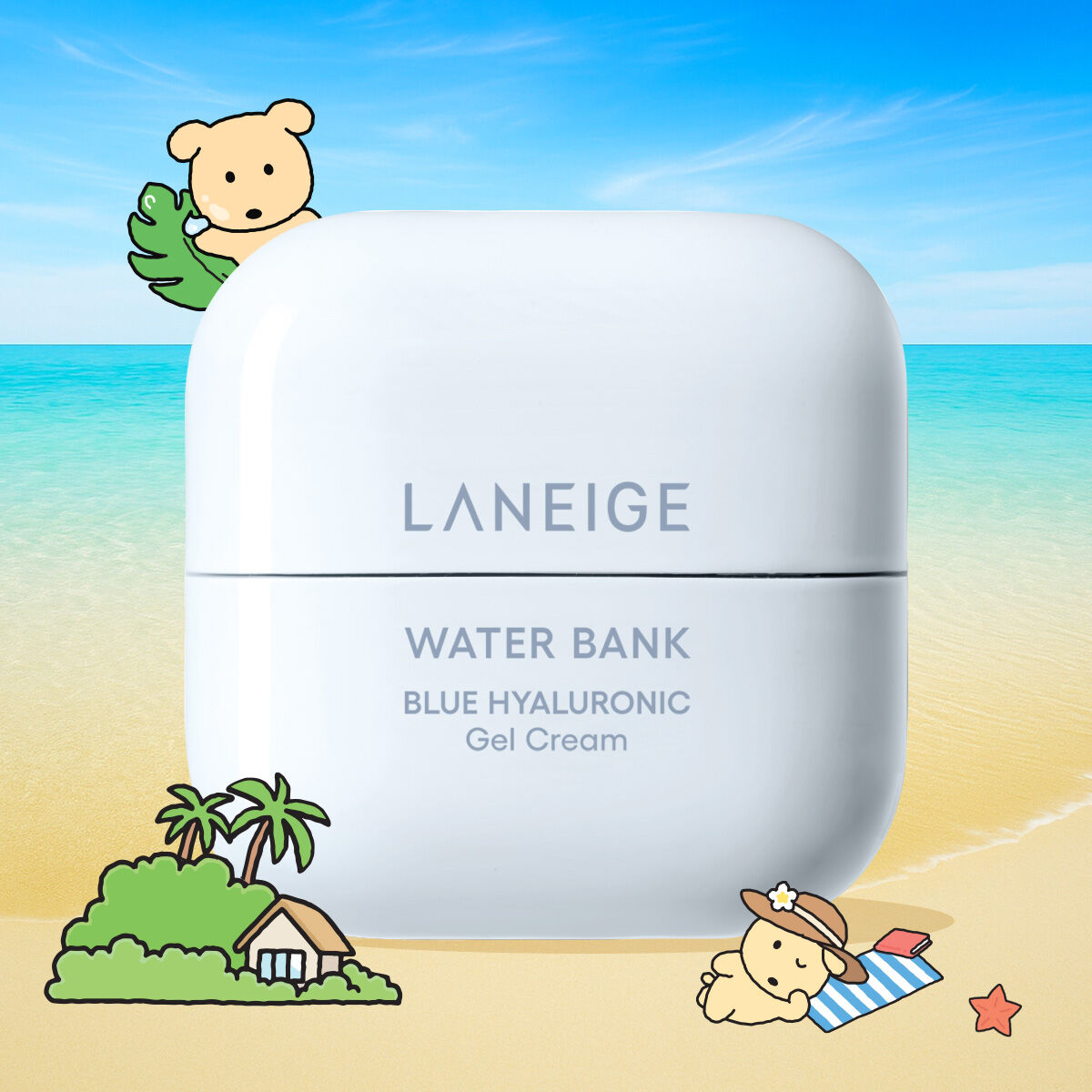 Laneige Water Bank Gel Cream 45ml Plan (+Ggamja Doll Keyring)