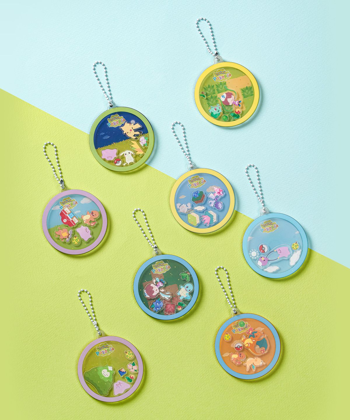 Pokemon Pokopia Acrylic Shaker Keychain (8 types, Random)