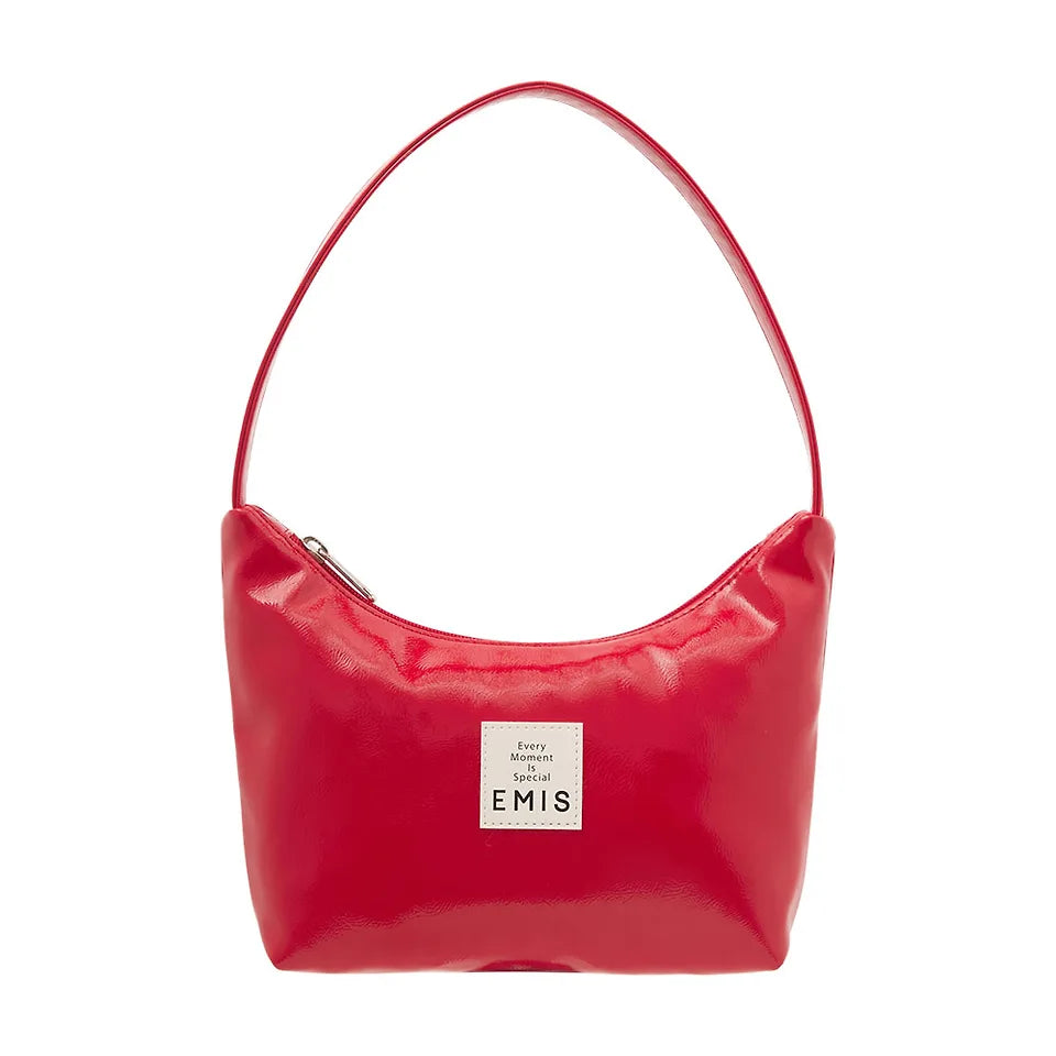 EMIS NEW ENAMEL HOBO BAG