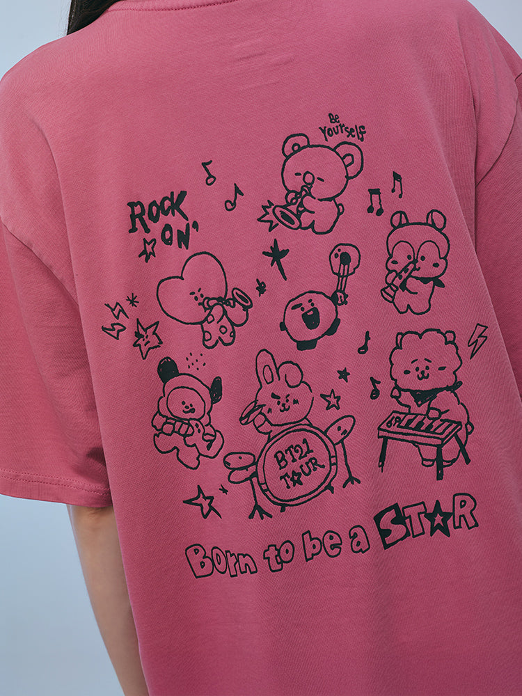 BT21 Band Short Sleeve T-Shirt