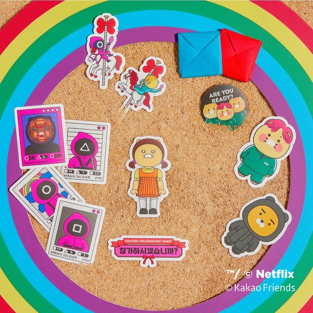 Kakaofriends x Squid Game Sticker Set