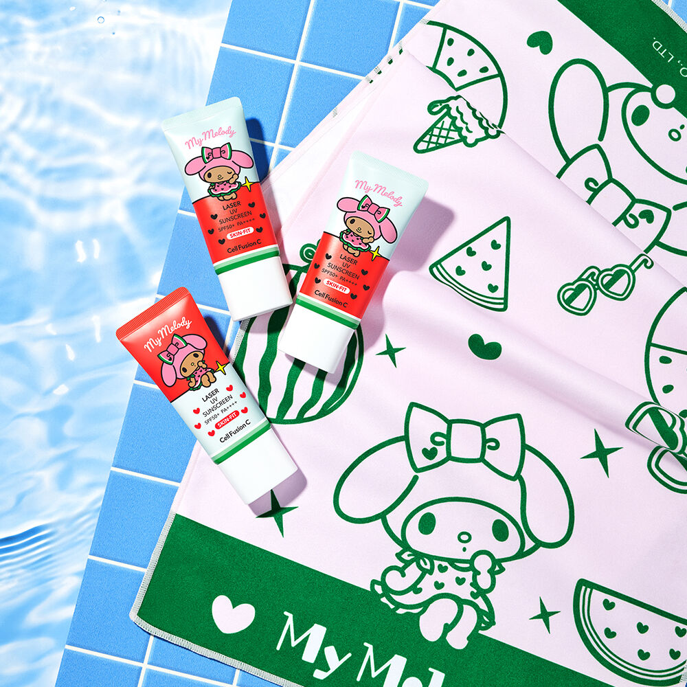 Cell Fusion x My Melody C Laser UV Sunscreen 35ml 1+1+1 (+Summer Towel)