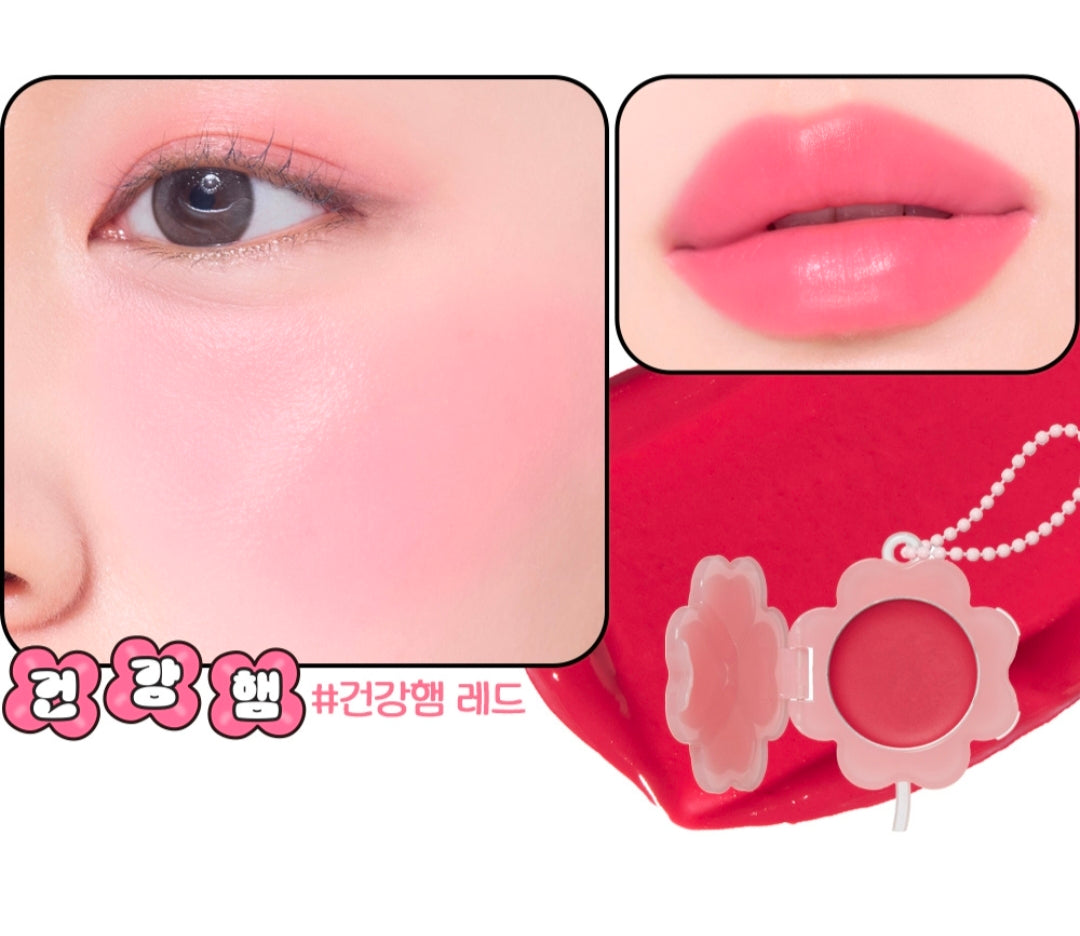 Etude Lucky Lip Charm Cheek 2 pcs (+free keyring)