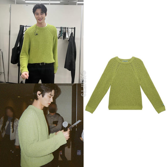 Instantfunk Ms Raglan Knit Pullover - Green( Byeonwooseok Pick)