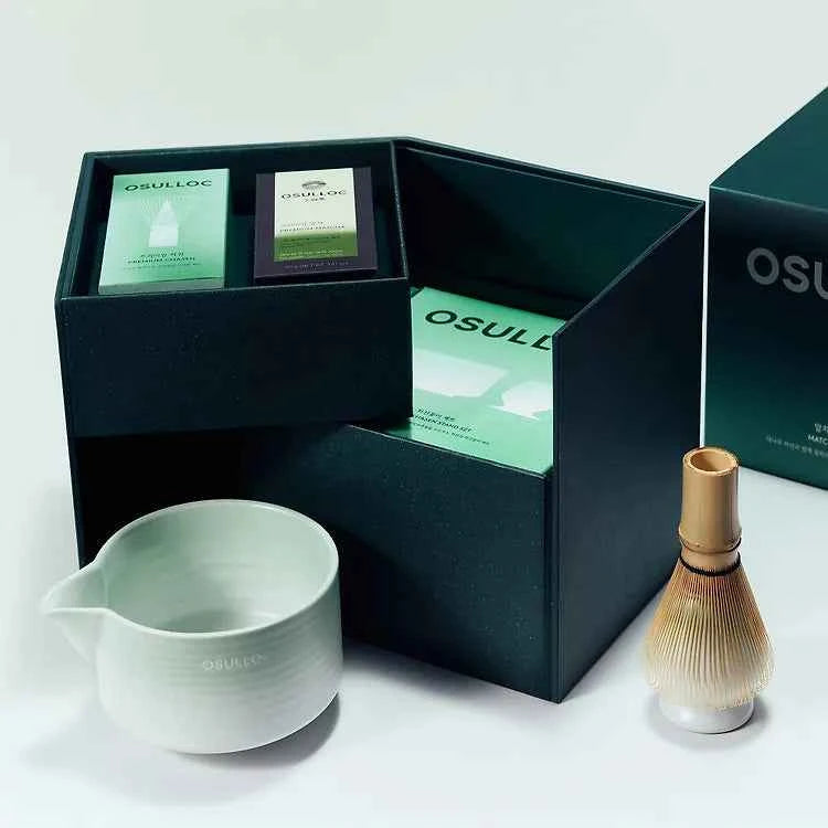 Osulloc Classic Matcha Kit (Bamboo Tea Scent + Tea Scent Holder + Tea Bowl GIFT SET)