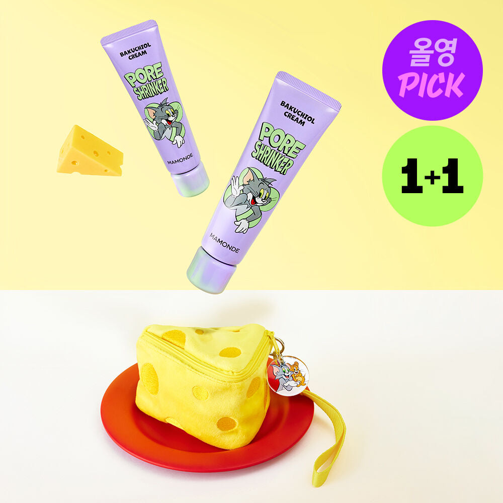 Mamonde Pore Shrinker Bakuchiol Cream 60ml Tom and Jerry Edition (+ Pouch Gift)