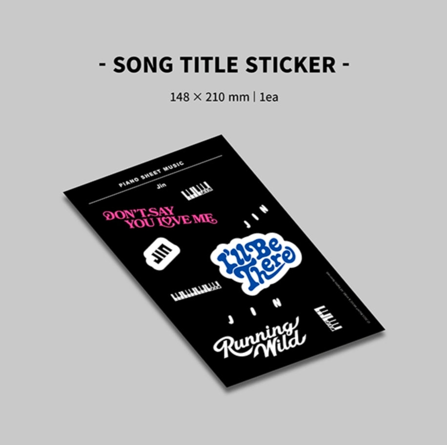 BTS PIANO SHEET MUSIC : Jin (Package)