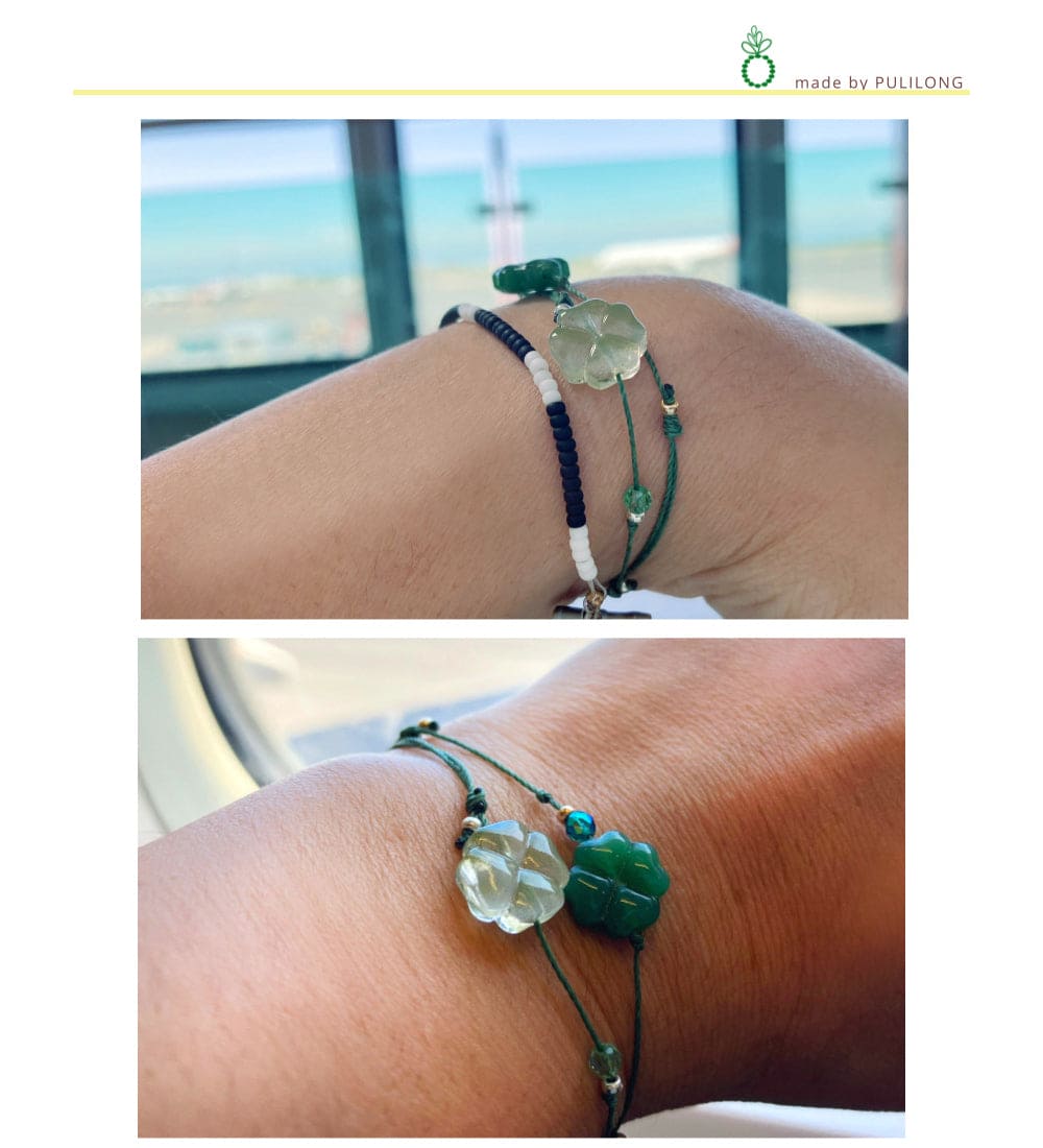 Lucky Four-Leaf Clover Knot Bracelet