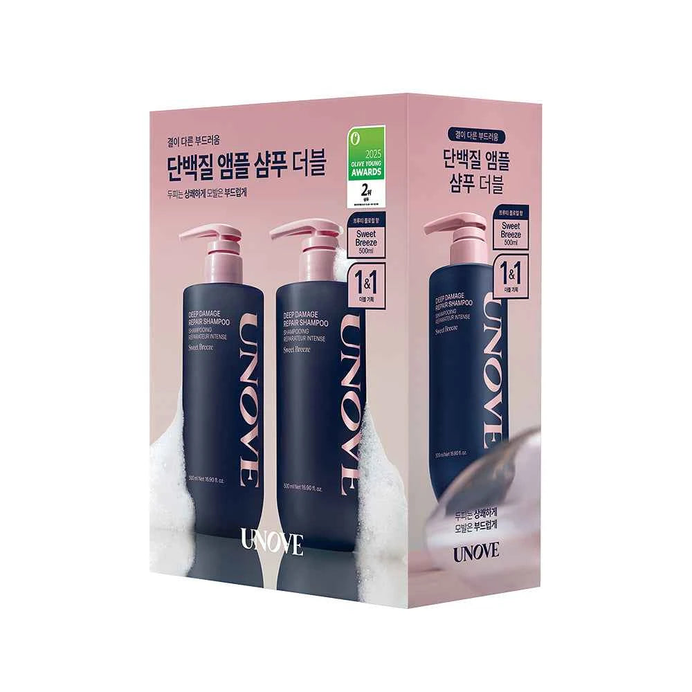 Unove Deep Damage Repair Hair Shampoo (1+1)