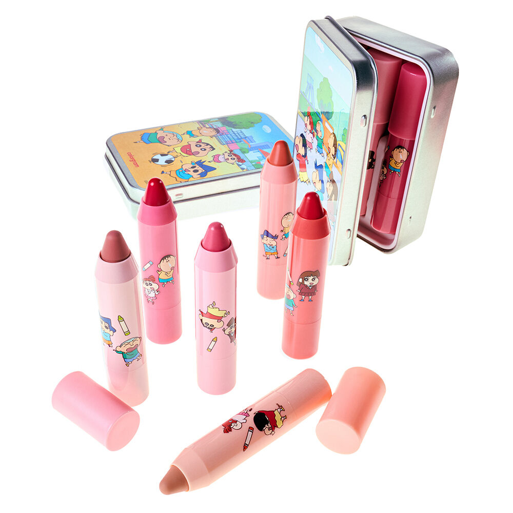 ColorGram x Shinchan Lip Crayon Set + Shinchan Crayon Tin Case