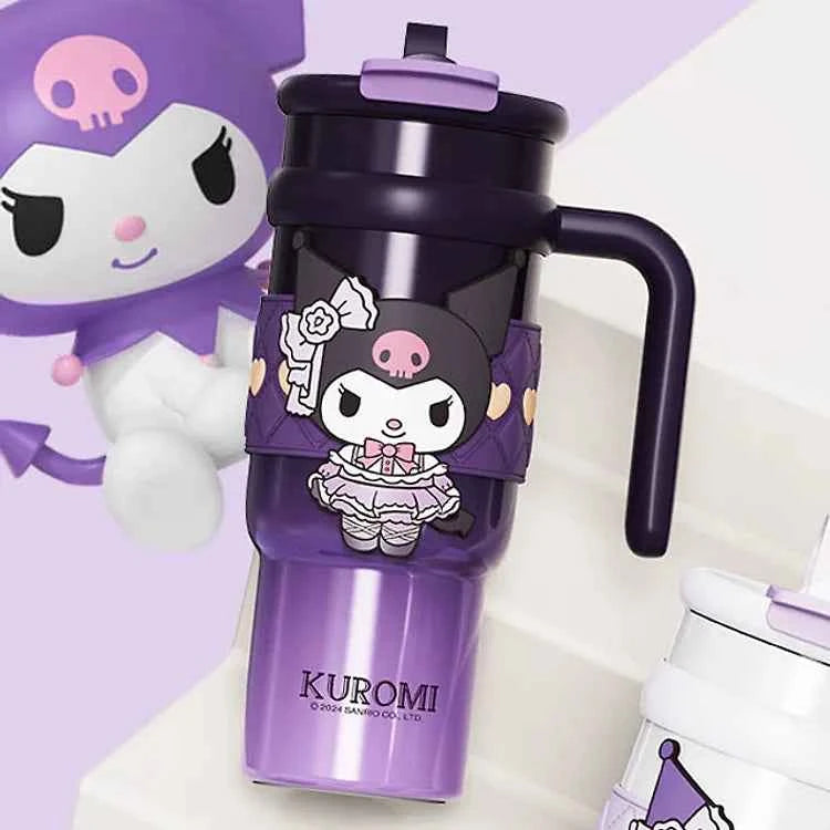 Kuromi Deep Purple Large Capacity Two-Tone Tumbler 900ml
