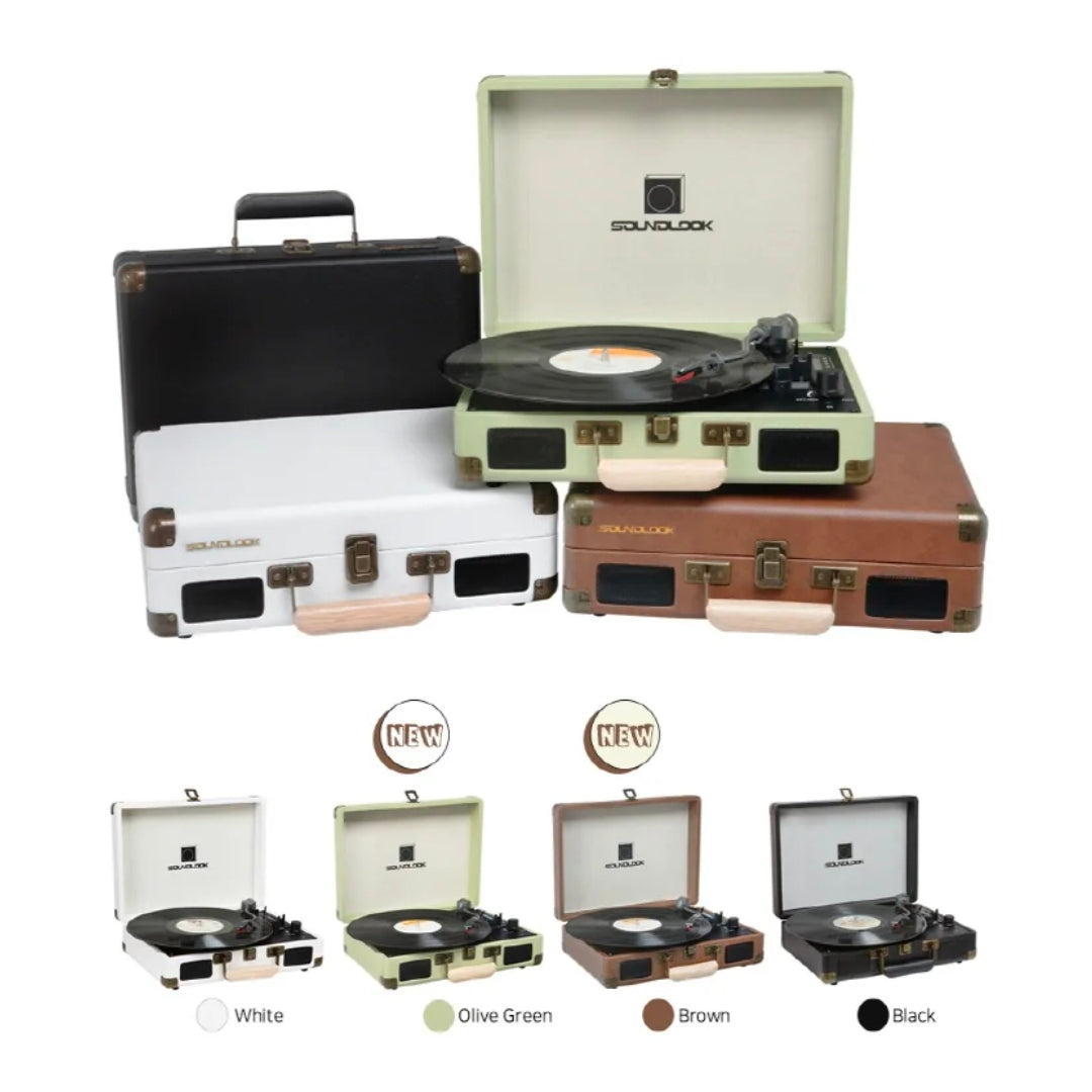 Vintage-Style Suitcase LP Turntable Bluetooth Speaker