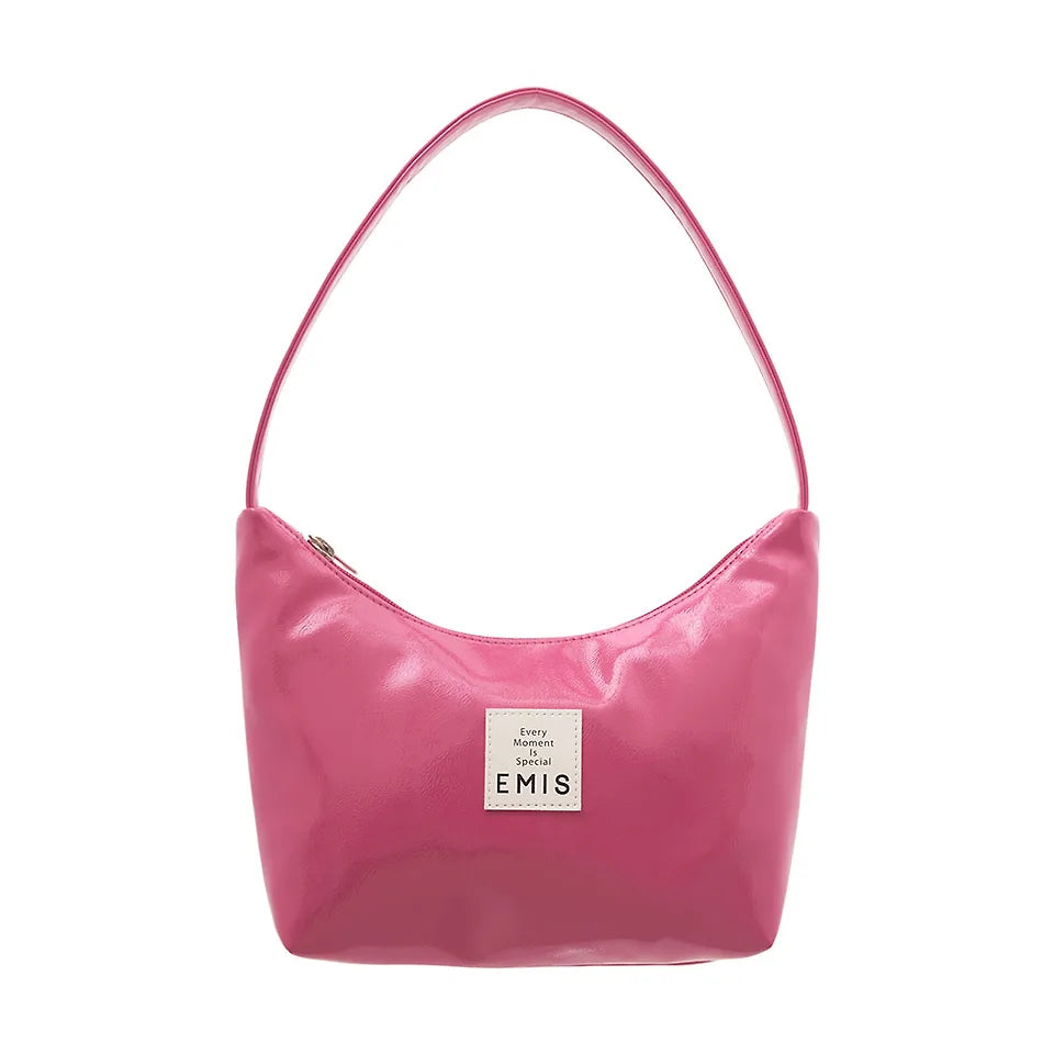 EMIS NEW ENAMEL HOBO BAG