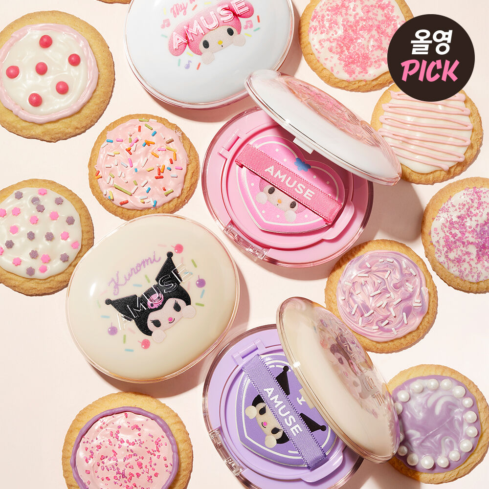 【美乐蒂&酷洛米】Amuse Dew Jelly Master 气垫限定版(酷洛米替换装+角色贴纸+贴纸)