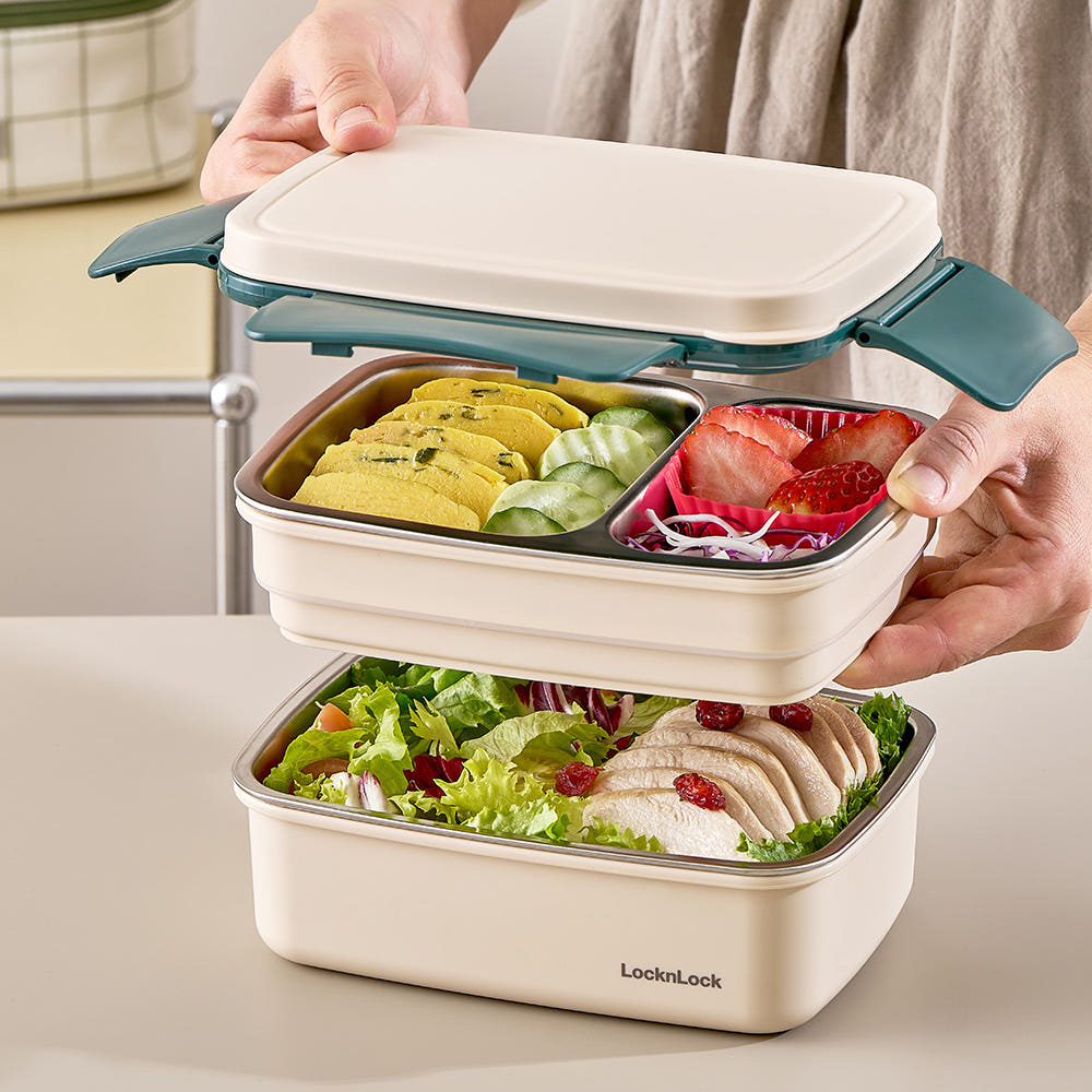 LocknLock 2-Tier Stainless Steel Lunch Box