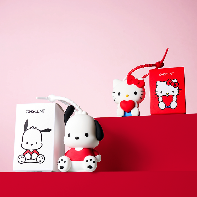 Ohscent Sanrio Characters Hanging Perfume SET (main product + additional refills)