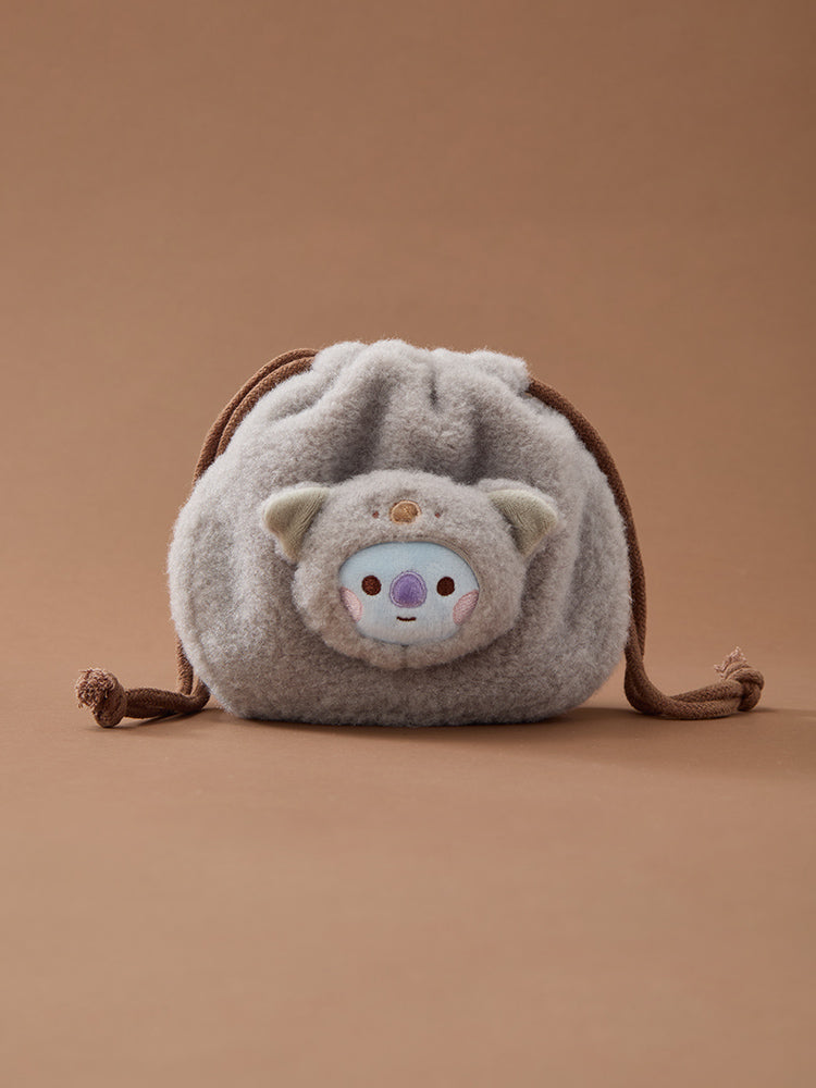 BT21 More Fluffy Face Doll String Pouch