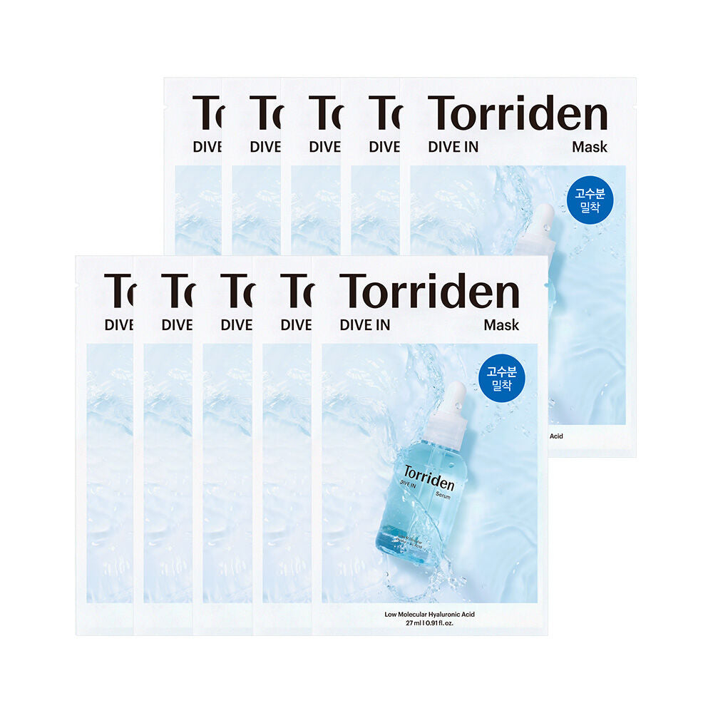 Torriden Sheet Mask 10 Sheets (Moisturising/ Soothing/Brightening)