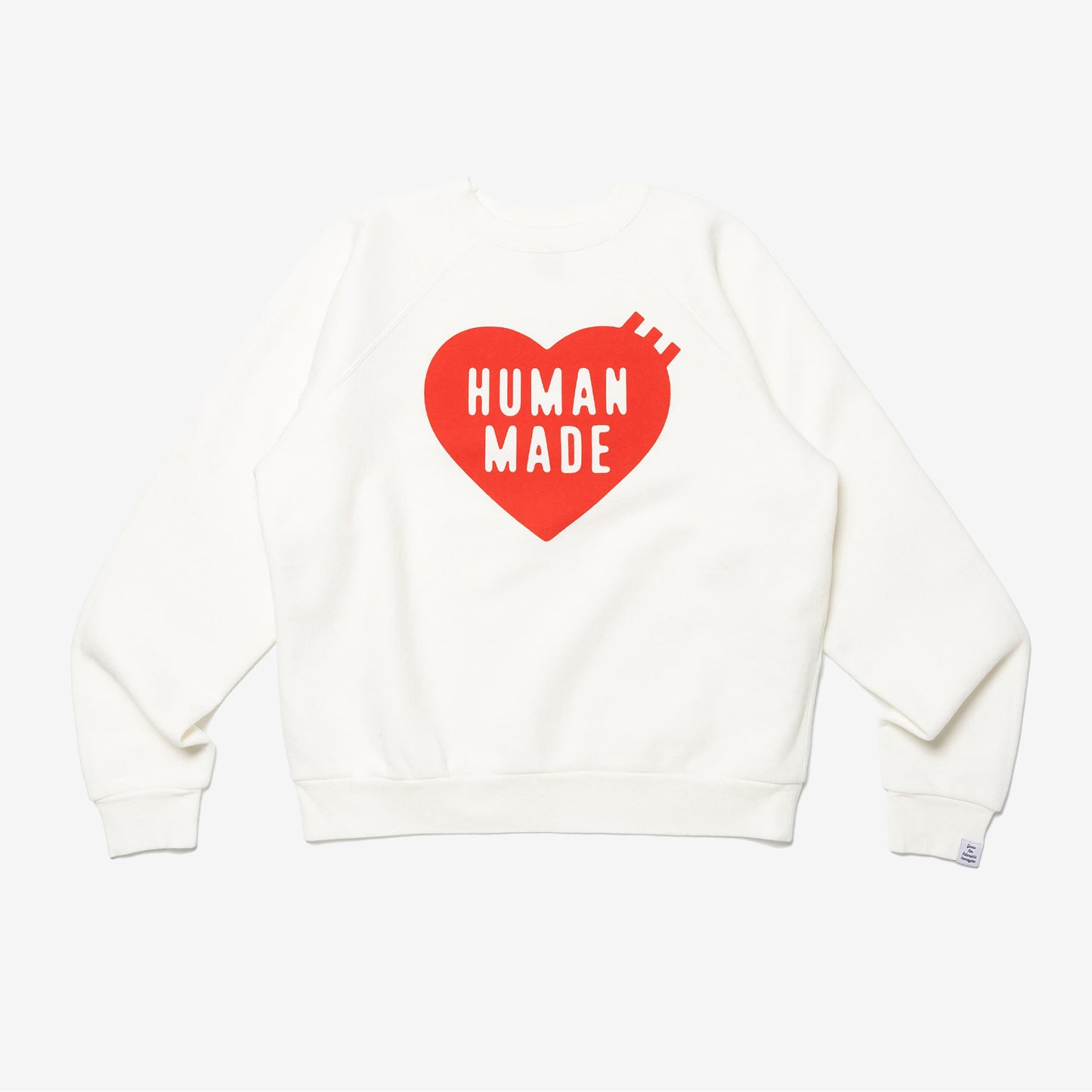 Human Made Heart Crew Sweatshirt White (Worn By Jhope)
