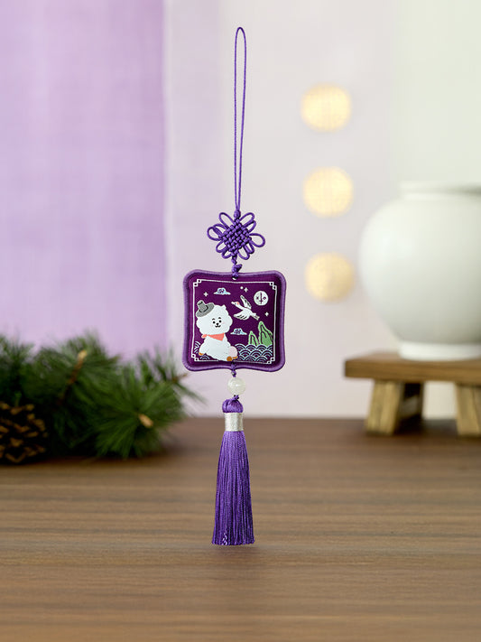 BT21 BABY Premium K Edition Embroidered Tessel Keyring