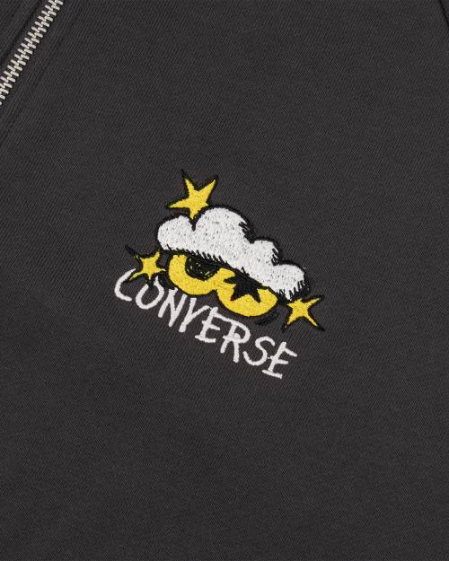 Converse x Zo&friends Oversized Zip up Hoodie Black