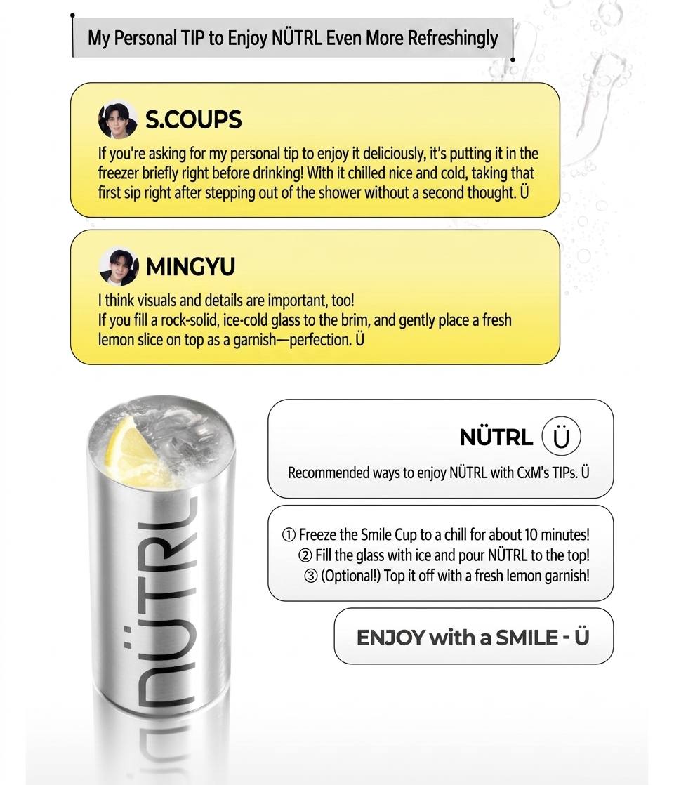 Seventeen x Nutrl Smile cup + 2 Polaroid (No alcohol)