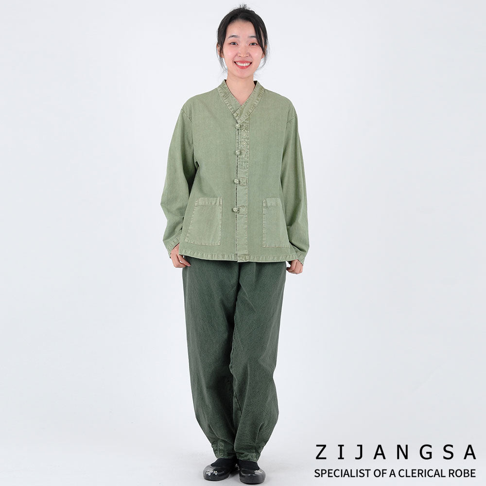 Zijangsa Pre Dyed Embroidered Daily Hanbok Pant