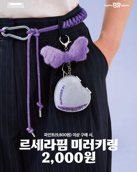 Le sserafim x Baskin Robbin’s Mirror Keyring Collab