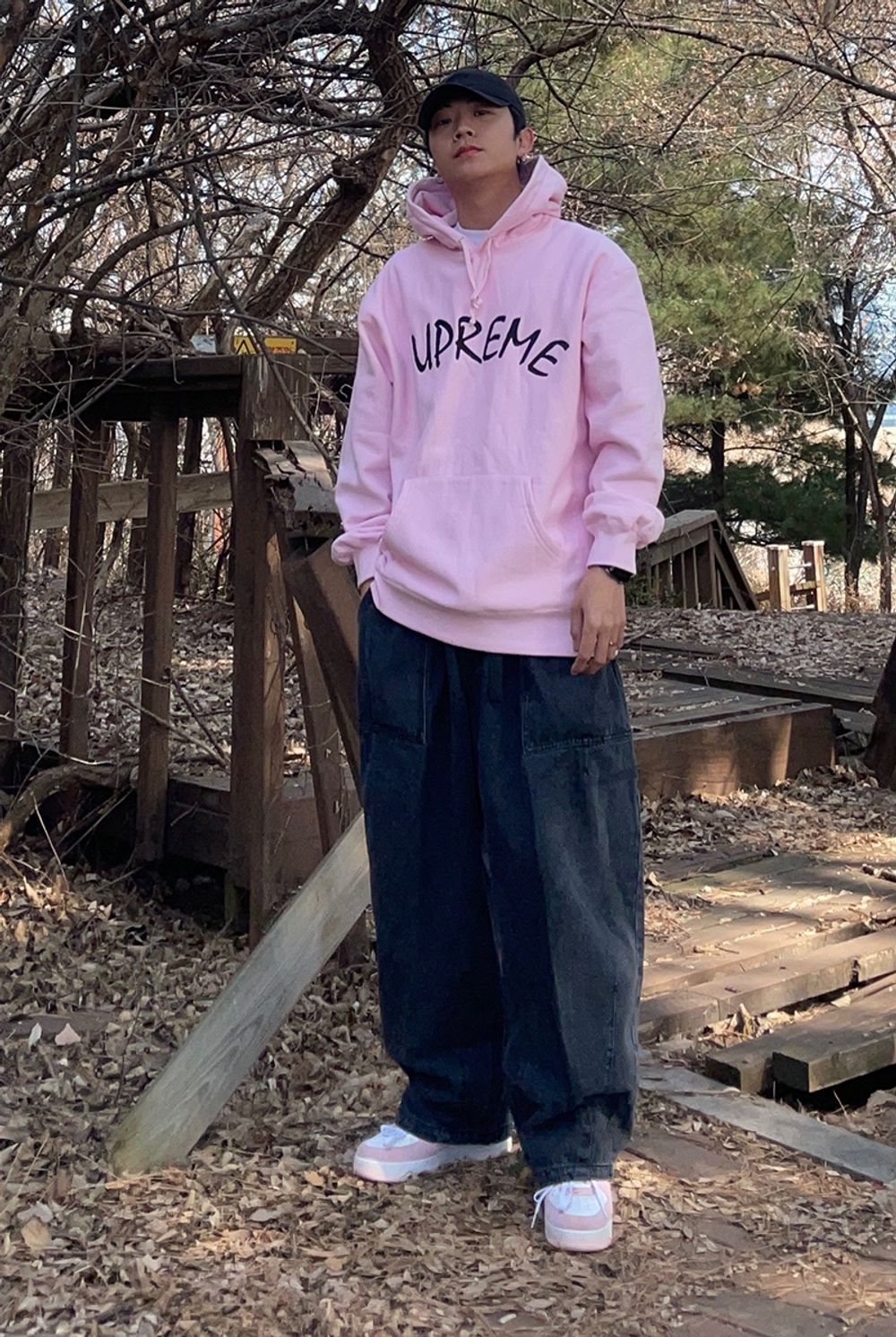 Washed Fatigue Balloon Denim Pants