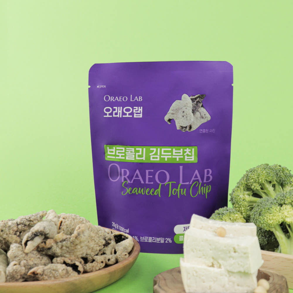 Oraeo Lab Seaweed Tofu chips,3 Types, 20g (1 Pack)