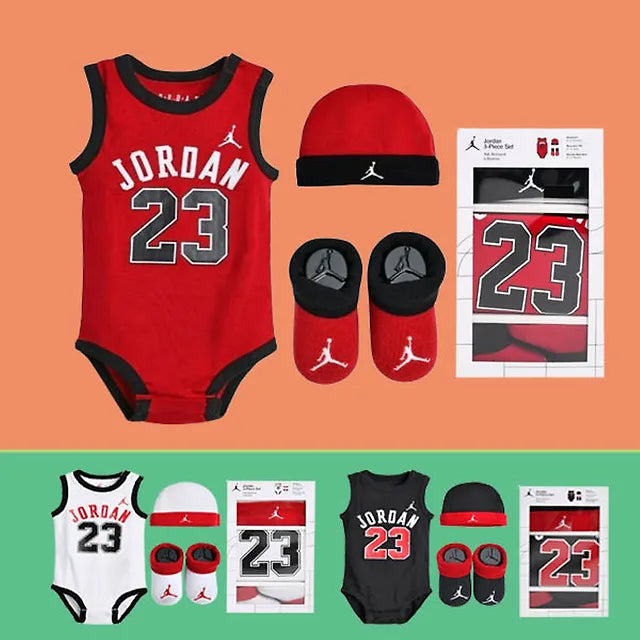 Nike Kids Jordan Baby Bodysuit Set Hat + Socks (for ~ 6 months baby)